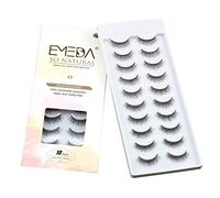 EMEDA Pestañas Naturales 10 Pares, Pestañas Postizas Mullidas 3D, Pestañas Dramáticas para Maquillaje, Set Cateye