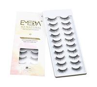 EMEDA Pestañas Naturales 10 Pares, Pestañas Postizas Mullidas 3D, Set para Maquillaje Dramático