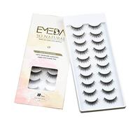 EMEDA Pestañas Postizas Naturales estilo 10, Pestañas Suaves y Esponjosas 3D Pestañas De Visón De Imitación, Tira De Pestañas Postizas Natural False Lashes Cateye Lashes Wispy Eyelashes (SP65)