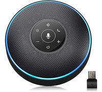 EMEET Altavoz de Conferencia Bluetooth - Sistema de Manos Libres USB para 5-10 Personas, Altavoz con 4 micrófonos AI, reconocimiento de Voz de 360 °, micrófono de Conferencia con dongle