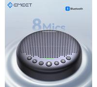 EMEET Altavoz inalámbrico Bluetooth 5.3 Altavoz de conferencia con 8 micrófonos 360 ° Altavoz USB con captación de voz para hogar/oficina EMEET Speakerphone