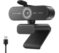 EMEET Cámara web C60E 4K para PC, Ultra 4K HD, enfoque automático PDAF, micrófonos duales con cancelación de ruido, FOV de 73°, corrección automática de luz, USB Plug & Play, cubierta de privacidad