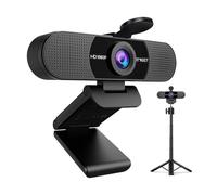 EMEET Cámara Web C960 con Trípode, Cámara Web 1080P con Micrófono, Mini Trípode de Altura Ajustable, Webcam C960 con Cubierta de Privacidad, Plug & Play con Soporte para Zoom/Skype/Youtube/FaceTime