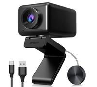 EMEET Cámara Web Jupiter 1080P: cámara Web Todo en uno con 1 Altavoz y 4 micrófonos, cámara Web FHD con Vista de Encuadre automático Ajustable, con Software Exclusivo, Plug & Play