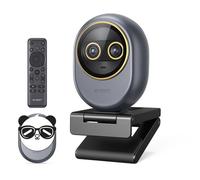 EMEET Piko Webcam 4K para Streaming de Doble Lente (Gran Angular y Tele), Zoom Híbrido 11X, Enfoque Automático 0,2s, Control Remoto, 3 Micros, Tapa de Privacidad Panda, USB-C