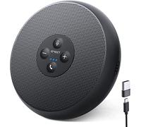 eMeet USB Conference Speaker - M1A PC Speakerphone with Noise Cancellation for 1-4 People, Speaker with 360° Dual Microphone, Plug and Play for Win/OS/Linux and Skype, Zoom, etc.