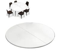 EMENKD Mesa Plegable Resistente 80 100 120cm, Extensor De Escritorio Redondo De Madera, Mesa Plegable Portátil, Resistente Y Duradera(White,80cm/30inch)