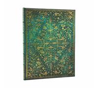 Paperblanks Cuaderno tapa dura Flor Esmeralda (Nature’s Grace) Ultra rayado cierre elástico