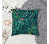 Emerald Forest Keepers - Funda de almohada cuadrada con diseño de criaturas del bosque y hadas, cómoda, para el hogar y el coche