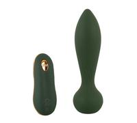 Emerald Love Luxurious RC Anal Plug Vibrador Grün/Gold 14,0 cm