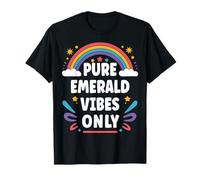 Emerald Vibes Only Cute Retro Girls Emerald Name Camiseta