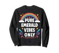 Emerald Vibes Only Cute Retro Girls Emerald Name Sudadera