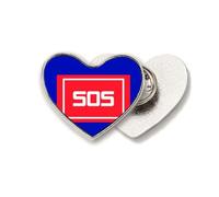 Emergencia SOS Poster Art Deco Fashion Heart Metal Pin Clip Love