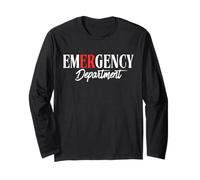 Emergency Department ER RN Nurse Room Healthcare Crew tee Manga Larga