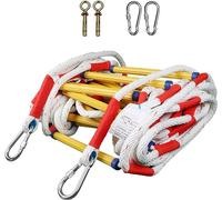 Emergency Fire Escape Ladder with Hooks - Fast-Deploy Rope Ladder for Safety and Quick Rescue, Ideal for Home and Office Use (One Color 10m/32.8ft)