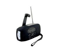 Emergency Hand Crank Radio with LED Flashlight, Portable Weather Radio with USB Charged & Solar Power for Camping