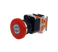 Emergency Stop 10A 380V 22mm Self-Locking head power switch Mushroom Push Button Switch 1 NO 1 NC LA38-11ZS
