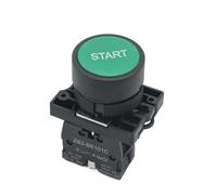 Emergency Stop Switch 22mm Start Button with The Arrow Symbol XB2 Flat Touch Momentary Red/Green Push Buttons(Green Start)