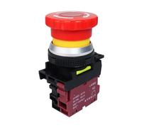 Emergency Stop Switch 30mm LA36M Push Button Latching Self Locked Mushroom E-Stop 220v 12v 24v(with,AC220-380v)
