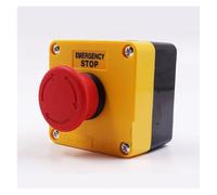 Emergency Stop Switch 660V 10A Shell Red Mushroom Push Button Pushbutton Switches XB2 Y090 with Box for Elevator Pit
