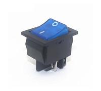 Emergency Stop Switch KCD4-201 on Off on On 30A/250V 16A/250V Heavy Duty 4 Pin T85 Rocker Switch with Light 12V 24V 110V 220V 380V(Blue 4pin)