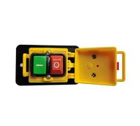 Emergency Stop Switch KJD12 120V 10A Waterproof Emergency Electromagnetic Pushbutton Switch 4 Pins Push Button Switch for Bench Drill Grinder Industrial Switches