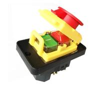 Emergency Stop Switch KJD18 5Pins Waterproof Electromagnetic Pushbutton Switches Industrial Push Button Switch 250V 15(12) A Controls Switches