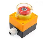 Emergency Stop Switch LA125 Waterproof 10A 1NO 1NC Elevator Emergency Stop Pushbutton Switch Box Electrical Self-Locking Switches Controls Switches