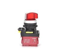 Emergency Stop Switch LA36M with LED Disconnect Knob Button Start Accessories Push Rotary 2 or 3 Position 110V-220V(2NO, Position-Short) Controls Switches