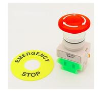Emergency Stop Switch LHLL- Red Mushroom Cap 1NO 1NC DPST Emergency Stop Push Button Switch AC 660V 10A Controls Switches