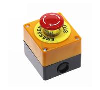 Emergency Stop Switch Red Sign Emergency Stop Mushroom Push Button Switch NO+NC AC660V/10A Controls Switches