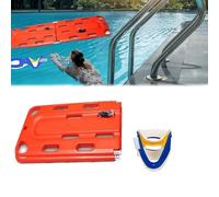 Emergency Stretcher Camilla De Rescate Acuático Gurney, Tabla Espinal Plegable De PE, Tabla De Transporte De Emergencia Con Collarín, Camilla De Rescate Portátil Para Perros Grandes/adultos(2-Fold)