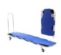 Emergency Stretcher Camilla Médica De Rescate, Carro Plegable Aluminio 4 Ruedas Con Barra Tiro, Capacidad 159 Kg, Se Utiliza En Bomberos, Gimnasios Y Hospitales