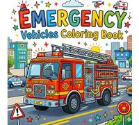 Emergency Vehicles Coloring Book: Simple, Bold Coloring Pages for Toddlers 2-4 (My First Vehicle Coloring Series)