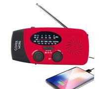 Emergencys Solar Hand Crank Portable Radio, FM/Am Radio De Emergencia Portátil con Solar Recargable Y Dinamo con Manivela con Linterna LED 2000mAh Powerbank SOS Alarma USB (Naranja)