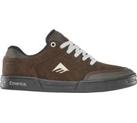 Emerica Heritic - Zapatos deportivos con aspecto atrevido de patinaje, suela reforzada, sensación acolchada, tenis de uso diario 2025, negro, marrón (Brown/Black/Tan), 43 EU
