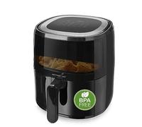 Emerio AF-129329.3 AirFryer - Freidora digital de aire caliente con ventana de visualización, volumen 5 L, 1500 W, color negro
