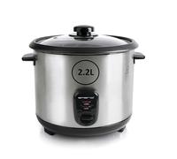 EMERIO Arrocera automática Eco | grande | 2,2 L de volumen | función de mantenimiento del calor | revestimiento antiadherente | tapa de cristal | incluye cuchara de arroz + vaso medidor | olla de