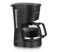 Emerio Cafetera de filtro pequeña, jarra de cristal de 0,6 l para hasta 5 tazas de café fresco, filtro permanente extraíble, función antigoteo, 40 minutos de apagado automático, 600 W