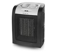 Emerio Calefactor de cerámica ECO de 1800 W, dos niveles de potencia, funcionamiento de bajo consumo mediante elemento calefactor PTC (cerámica), termostato, con interruptor de seguridad, función de