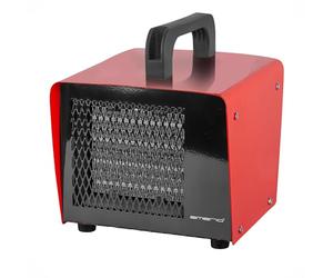 EMERIO Calentador de ventilador para habitaciones de hasta 20 m², 2000 W, elemento calefactor PTC (cerámica), 2 modos de calor (1000/2000 W), termostato ajustable, protección contra sobrecalentamiento