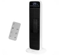 EMERIO FH-132333 Calentador de ventilador para habitaciones de hasta 20 m², 2000 W, modo ecológico, elemento calefactor PTC (cerámica), 2 niveles de calor, termostato ajustable, oscilante, pantalla