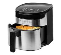Emerio Freidora de aire caliente digital de 4,5 litros, Top AirFryer, freír sin aceite adicional, 8 programas automáticos, acero inoxidable, calentamiento rápido, fácil de limpiar, 1300 W