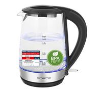 EMERIO Hervidor inalámbrico WK-123131, acero inoxidable sin BPA, negro, 2200 W, 230 V, paquete de 1