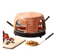 Emerio Hornillo de pizza PIZZARETTE el original, hecho a mano, diseño patentado, para mini pizza, diversión familiar para 8 personas, PO-116124.1