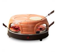 Emerio Horno, Pizza el original, cubierta de terracota hecha a mano, nuevo diseño PRE-BAKE, para mini pizza, verdadera diversión familiar para 4 personas, PO-115847.1