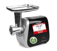 Emerio MG-130207 - Picadora de carne eléctrica (3 insertos de carne fina/media/gruesa), accesorio para embutidos, accesorio para kebbe, accesorio para galletas para 4 moldes de galletas