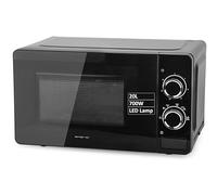 EMERIO MW-131692 Microondas con 6 niveles de potencia y 700 W - Volumen 20 l - Temporizador de 30 minutos - Iluminación interior - Función de descongelación - Bandeja giratoria de cristal de 360 °