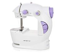 Emerio niños y Principiantes, 1 patrón de Puntadas, Mini máquina de Coser con Pedal, alimentación y Pilas AA, Ideal para el hogar y los Viajes, luz, Aguja 90/14, SEW-122275, Blanco/Azul, Klein