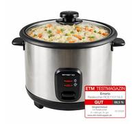 EMERIO Olla arrocera automática 1.5 L Función de conservación del calor Apagado automático Revestimiento antiadherente Tapa de cristal Cuchara y vaso medidor 500 W RCE-110118